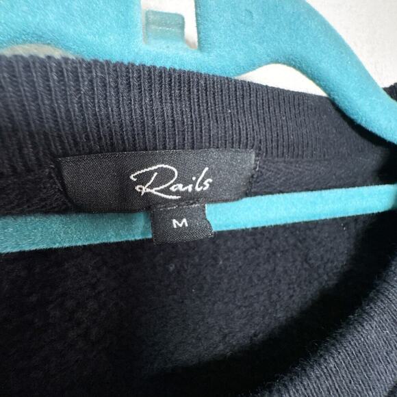 Rails The varsity sweatshirt Black Champagne Embroidery - Picture 3 of 7